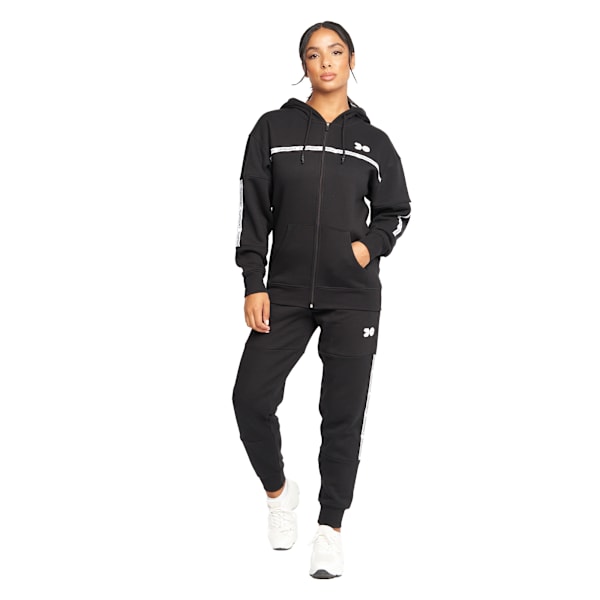 Crosshatch Dame/Dame Hættetrøje med fuld lynlås i fjer sort Black S