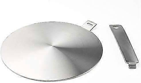 Induksjonsadapter, omformerplate for induksjonstopp, varmesprederplate med avtakbart håndtak og base 20 cm