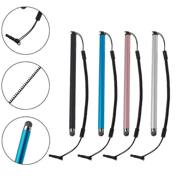Anti-tabt snor Touch Screen Stylus Pen Fiber Stylus Mesh Micro Fiber Tip Pen til iPad 2018 Smartphone Tablet