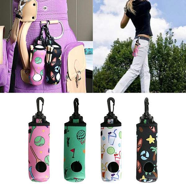 Golfpallo Vyölaukku Kannettava Golfpallolaukku Pidike Säilytyslaukku Pussi Pieni pussi Golfpallot Vyö Golf Vyötäröpidike Laukut Pink