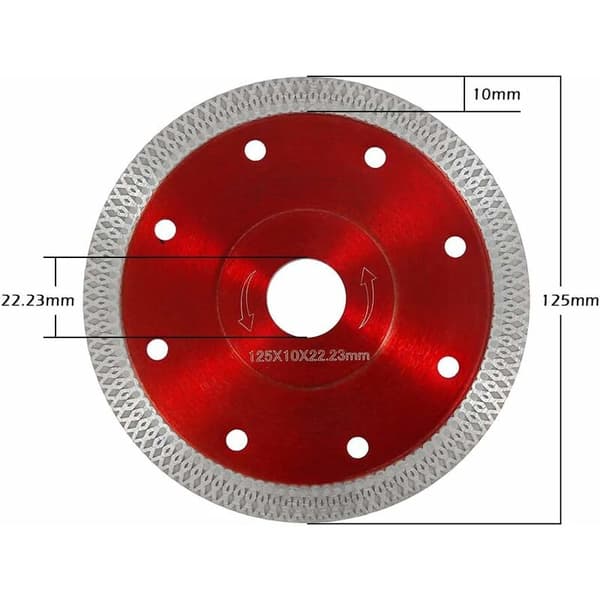 #125mm Diamantblad til fin våd og tør skæring, Professionel Di#