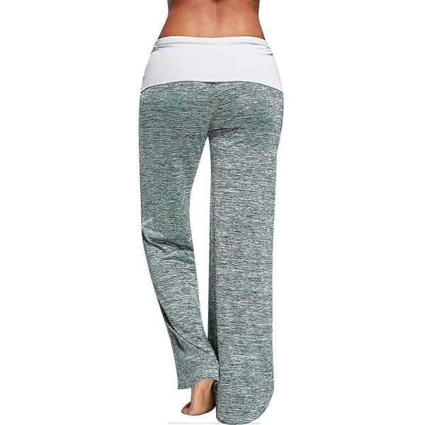 2 st Dam Byxor Enfärgade Dragsko Vida Ben Plus Size Långa Byxor Pyjamas Xxl, Gräsgrön &