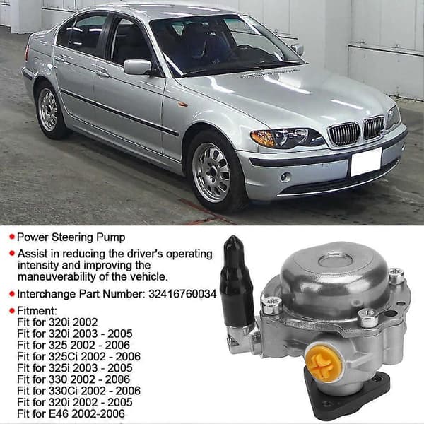 Servostyringspumpe Udskiftning 32416760034 Passer til E46 320i 325i 330Ci