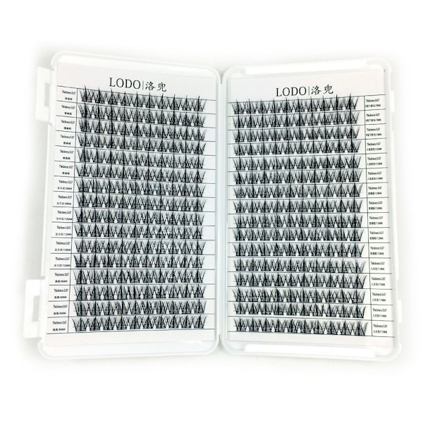 320 kluster individuella ögonfransar 3D 13MM 13MM 13mm