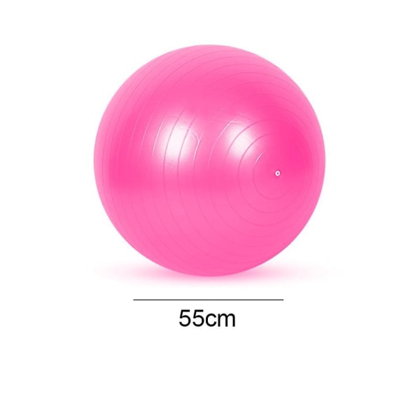 Extra tjock yogaboll träningsboll, för balans, stabilitet, graviditetssnabbpump medföljer 55cm pink