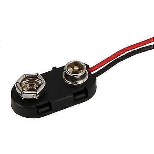 10 stk. PP3 MN1604 9V batteriholderclips med snap-on-stik og kabelspænde