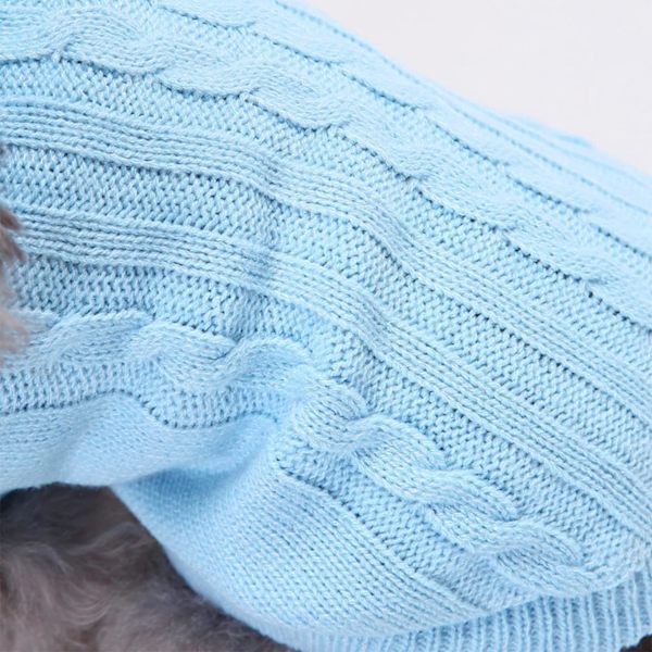 Lemmikin neulepusero, poolokauluksinen neule koiran pusero lämmin takki pennun kissan vaatteet Light blue xxl