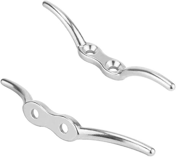 Blindsnøre Cleat Rep Cleat Krog Marine Rustfrit stål Flagstang Rep Cleat Krog Bådfortøjning Tilbehør til både Yachts