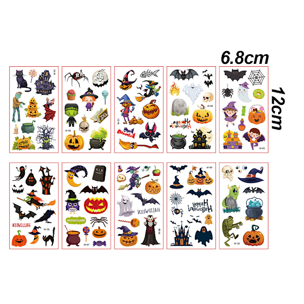 Tatuointi lapsille, Halloween-tatuoinnit, vedenpitävä lapsille style 1
