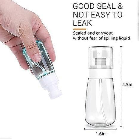 2-pack Små Sprayflaskor Resestorlek 2oz/60ml - Fina Dimma Mini Tomma Sprayflaskor - Läckagesäkra - för Ansiktsvatten, Ansikts- & Hårspray