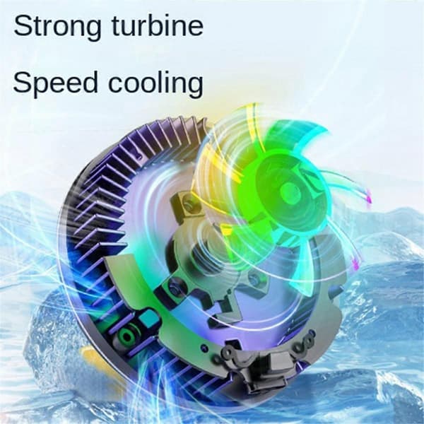 Magnetisk mobil radiator telefonkøler lydløs halvleder køleventilator køler til tablet/telefonkøler sort