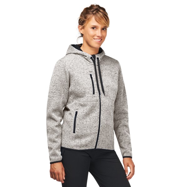 Proact Dame/Dame Heather Hood Jacket Lysgrå Melange Light Grey Melange S