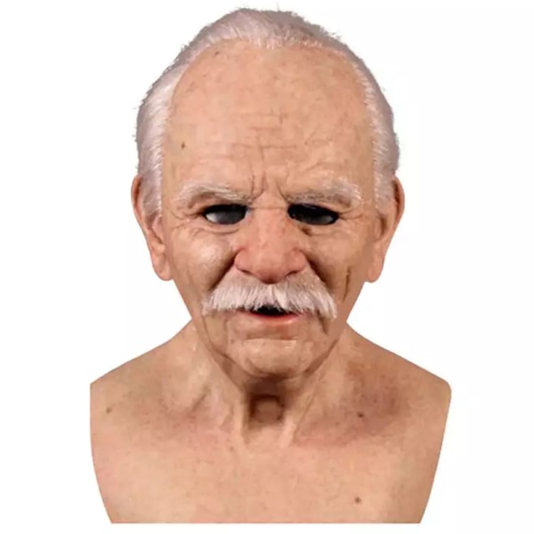 Old Man Mask Disguise Cosplay Realistisk Halloween Party Mask 1