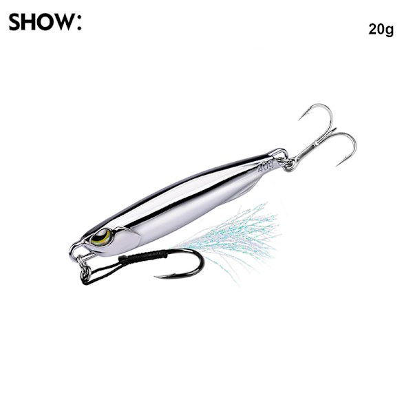 15g//30g/40g Metallinen Jig Kalastusviehe Painot Uistelu Kova Syötti 20g