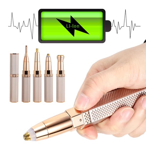 Kvinnor 4 i 1 ansiktshår Remove Razor Shaver Nose Eyebrow Trimmer Trichome