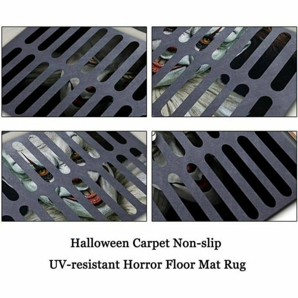Halloween Dørmåtte Skræmmende klovnemåtte Rædsel Velkommen Dørmåtte