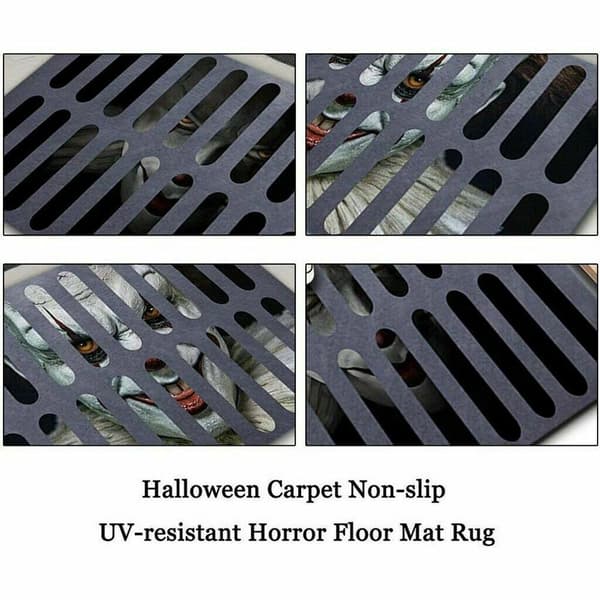 Halloween örrmatta Skrämmande clownmatta Skräck Välkommen örrmatta