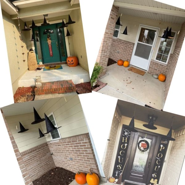 12 ST Halloween heksehatte Heksekostumetilbehør, sort heksehat