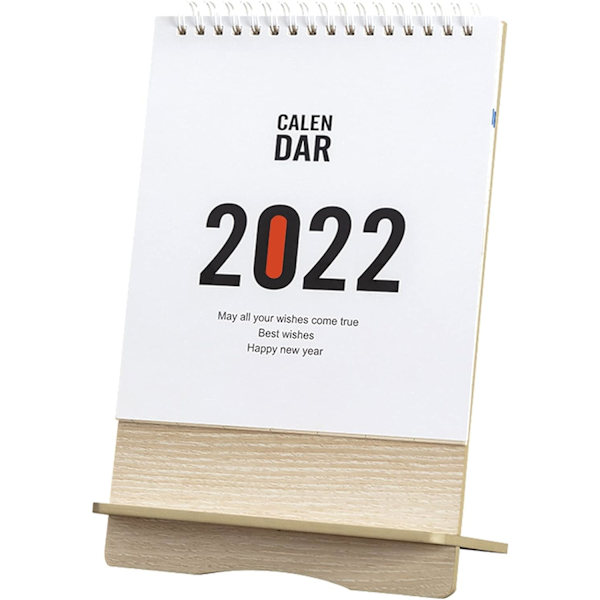 2022 Skrivbordskalender / Telefonhållare Enkel Stil Vänd månadsvis