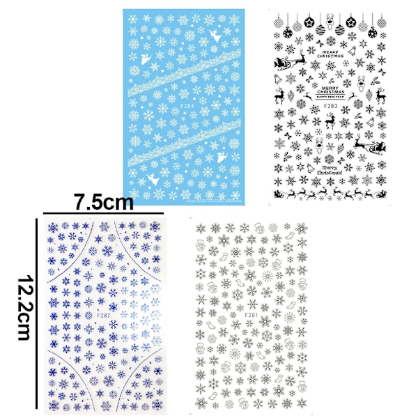 Kynsitaidetarrat Joulukoristeet, Kynsitaidetarra DIY style 2
