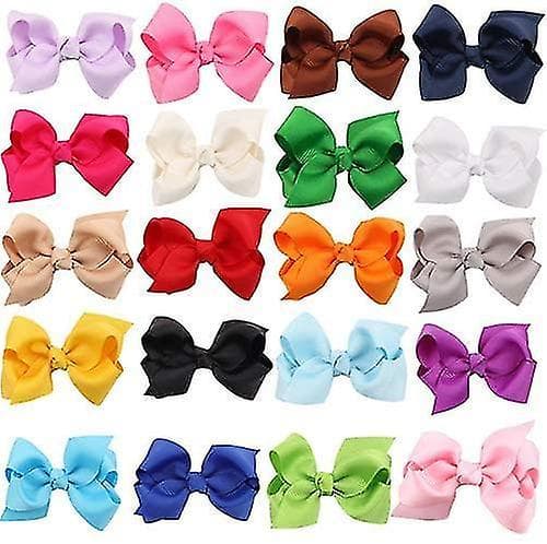 1st Lovely Grosgrain Bow Clips Kids Bowknot Hårklämma