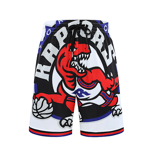 Nba Retro Basketballshorts Unisex sportshorts Studenter raptors white 2XL