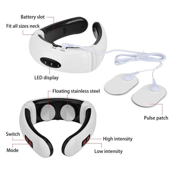 EMS 6 Frekvenser 16 Styrkelägen Neck Massager Cervical