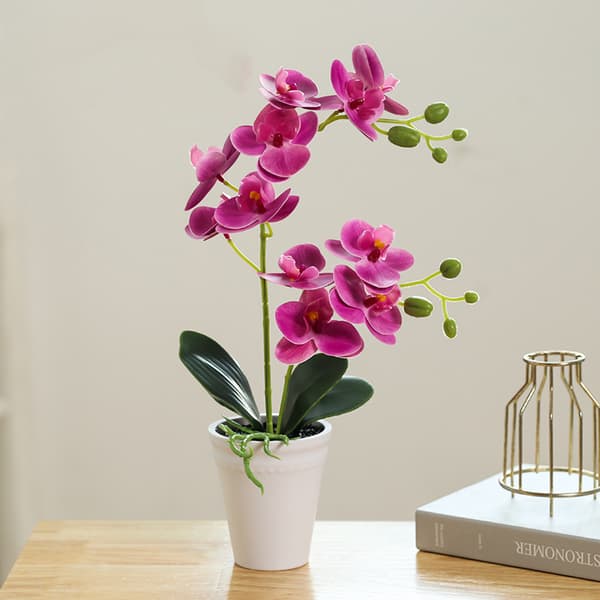 Kunstig planteorkidé 40 cm arrangement i en potte