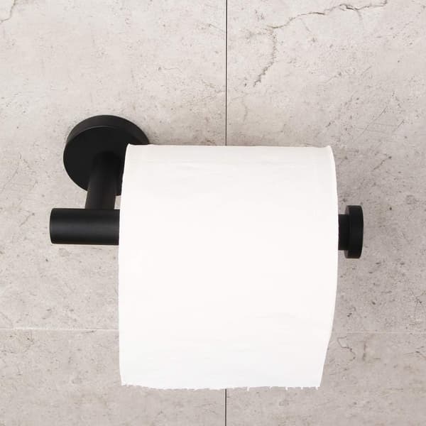 Toiletpapirholder til badeværelse SUS304 Rustfrit stål Mat Sort T