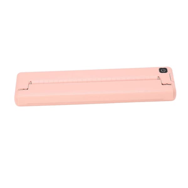A4 Papper Mini Skrivare Bluetooth Anslutning Bläckfri Termisk Utskriftsmaskin Batteridriven 90 Ark Kapacitet Rosa
