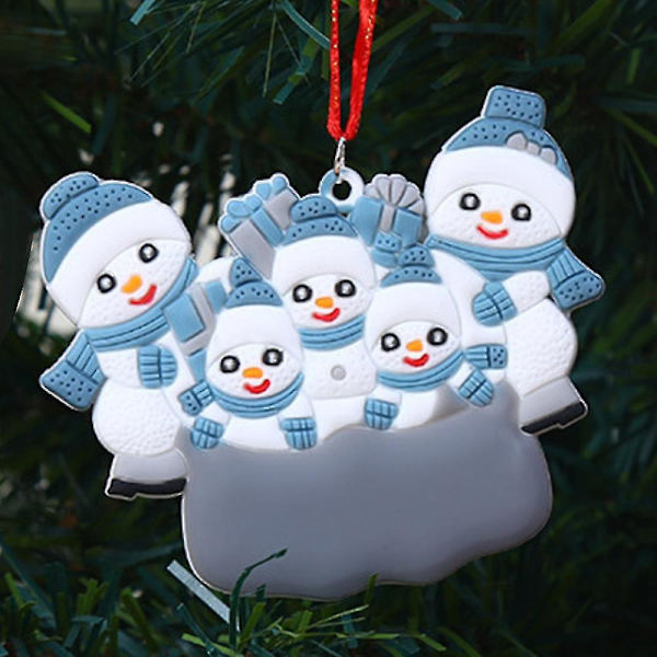 Feriepynt julesnemand stamtræ hængende vedhæng ornament juledekoration nr3128(D(familie på 6))