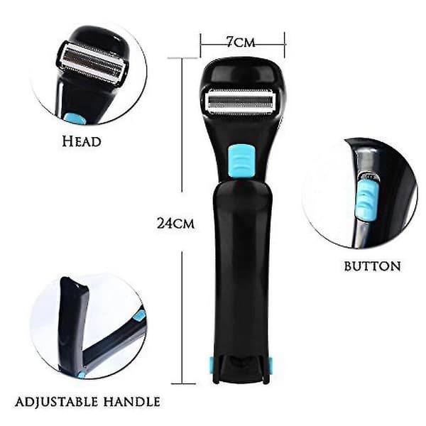 Elektrisk ryggbarbermaskin Razor Kroppstrimmer Fjerner Groomer Barbering