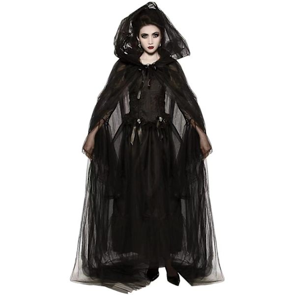 Halloween aave morsian noita vampyyri asu cosplay mekko M