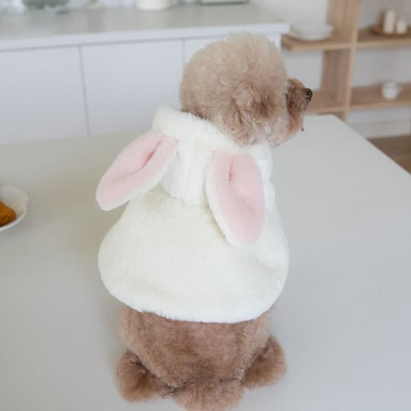 Pet Warm Cloak Hund Nattlinne WHITE white XS