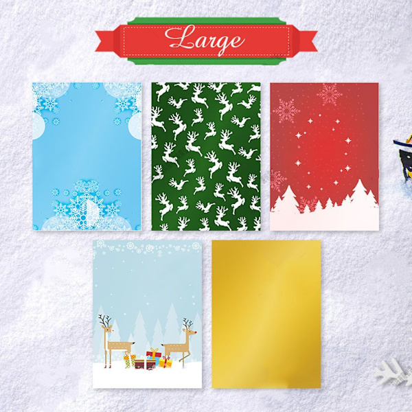 Julklappspåsar Snowman Snowflake LARGE(10ST)