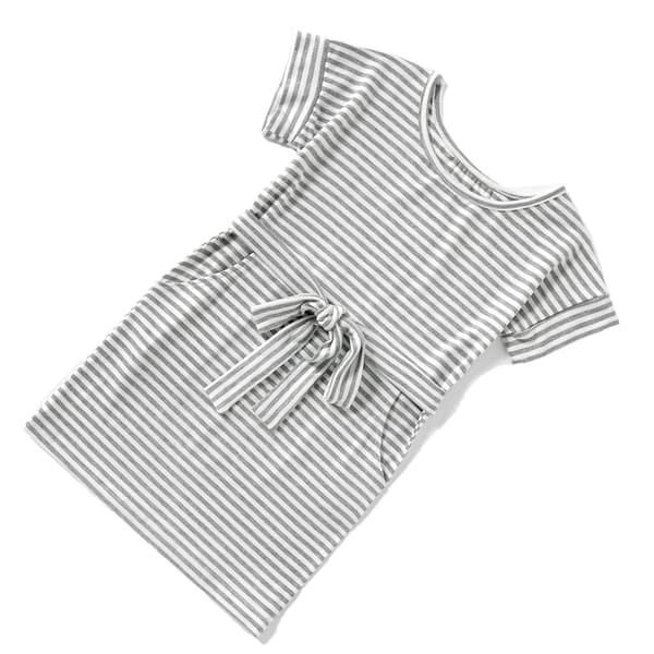 Familiekjoler Split Selesett Maa Gutter og Jenter Failj Klær for Going Beach Side grey stripes mom m