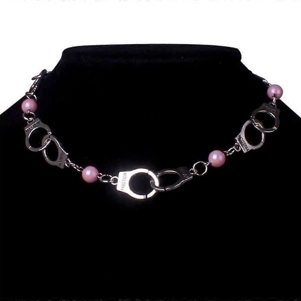 Egirl Smykker Cool Hule Håndjern Vedhæng Halskæde DIY Mode Perler Choker