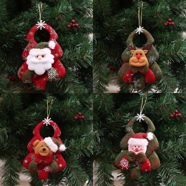 5 st julgran plysch prydnader Xmas Tree Pend