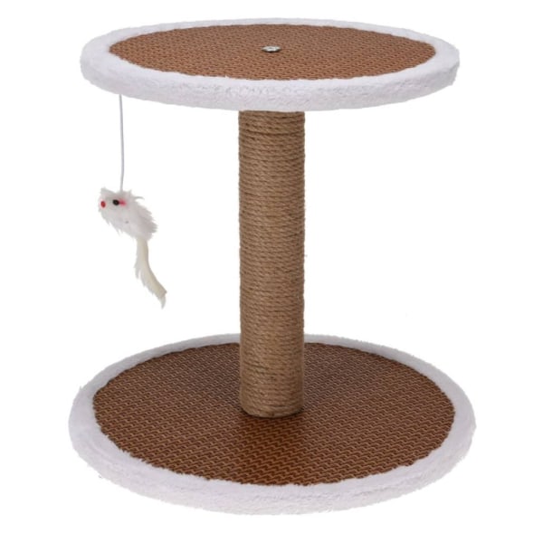 Pets Collection Raapimispuu jalustalla ja hiirellä 35x35x33 cm brown