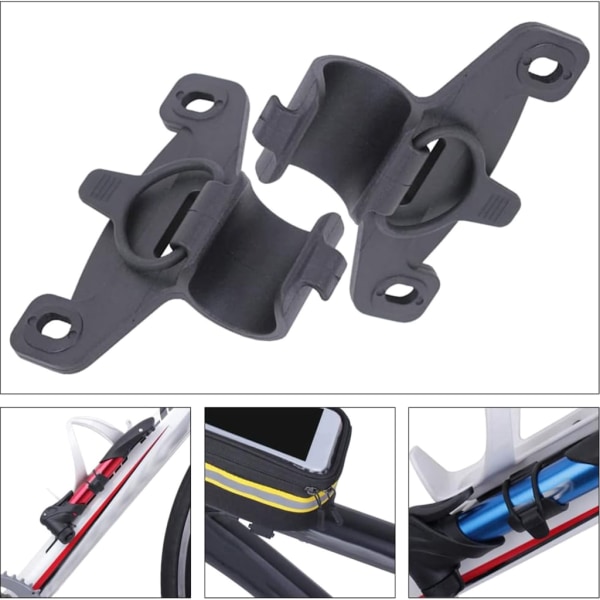 Plast Cyklar Pump Hållare Fast Clip Bracket Cykel Luftpumpar Ram för mountainbikes, landsvägscyklar, utomhuscykling 2pc