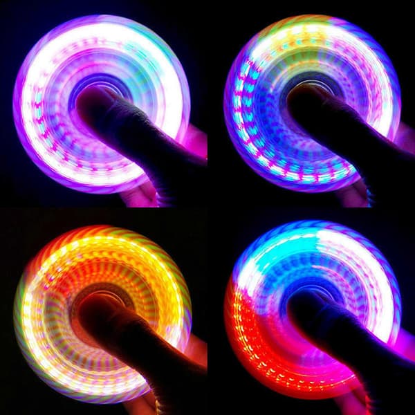 7,5 cm LED Spinner Aktivitetslegetøj Angst Gyroskop Børne Fingerspidslegetøj