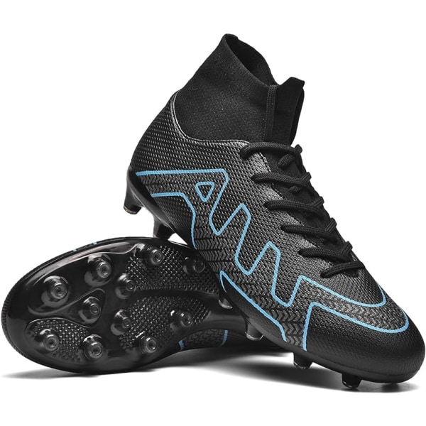 Fotbollsskor Herr Outdoor High Top Spike Ceats Fotbollsskor Professionell friidrott träningsskor black EU42