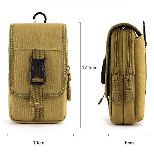 Tactical Molle Pouches Lille lomme KHAKI
