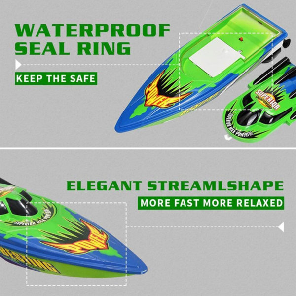Rc Boat 30 Km/h High Speed Racing Uppladdningsbara batterier Remot red one-size