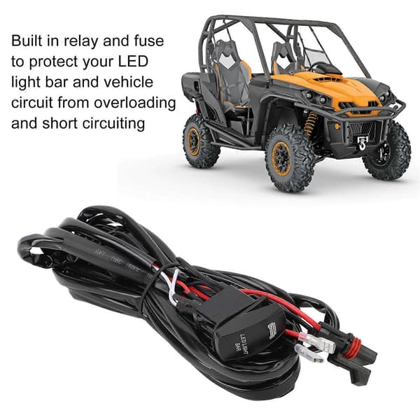 DC12V UTV LED-valopalkin johtosarja 300W 14AWG 1 johdin Plug and Play UTV:lle Pulse-virtakiskolla