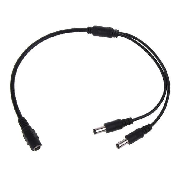 1 naaras 2 urosta 5,5 mm x 2,1 mm DC-virtalähdekaapeli Y-jakajasovittimen johdot