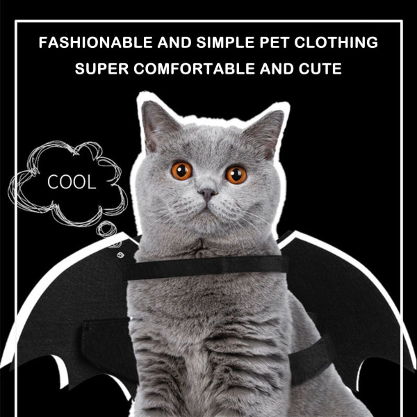 Halloween Kreativa Hund Katt Lysande Fladdermusvingar Kläder Jul luminousC L