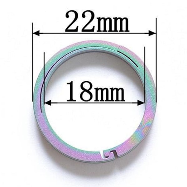 Nøgleringe Nøgleringe Spænde Vedhæng MULTICOLOR 18MM