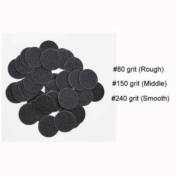 1/2/3/5 Sähköisen jalkaraspin vaihtotyynyt tehokas ja 35mm 80Grit 50 pcs 5PCS