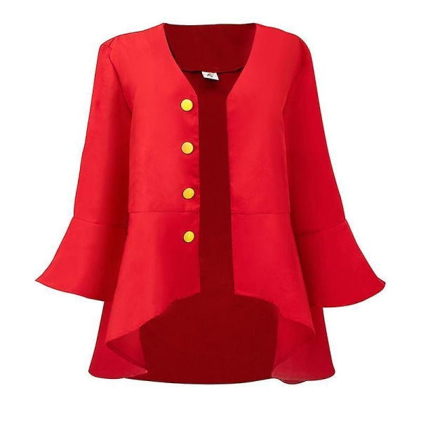 Adult Anime Monkey D Luffy Red Outfit Cosplay Costume Japanese Anime Cosplay Set Halloween Party Performance Clothing FPDM